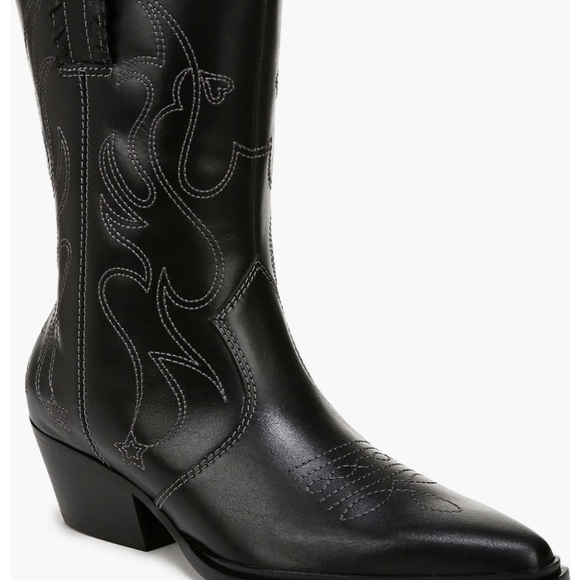 Franco Sarto Black Heeled Boots - Picture 5 of 8